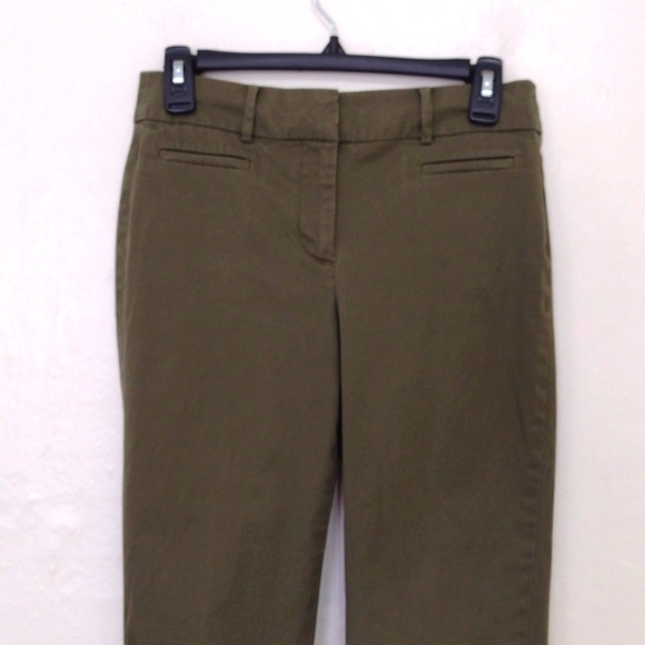 Talbots Petites Army Green The Perfect Crop Size 2p - Picture 3 of 11
